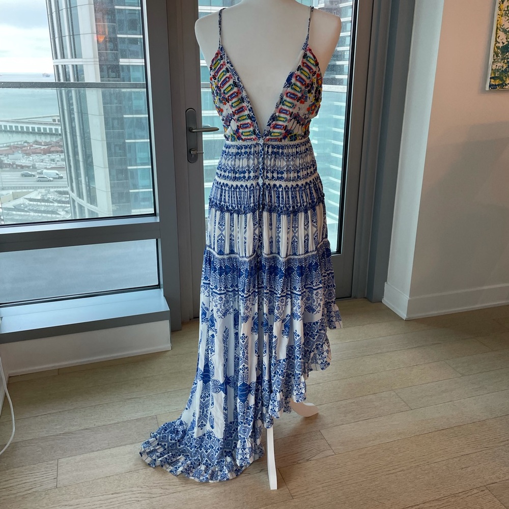 Rococo Sand Amalfi tile Santorini Blue white Dress